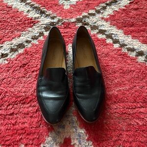 Madewell the Frances Black Leather Loafers, size 7.5